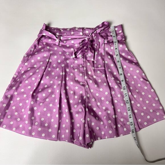 Zara’s Women High Waisted Polka Dot  Belted Style Shorts Sz S - Picture 6 of 9